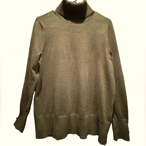 Retrology Women's Green Olive & Army Pullover TurtleNeck  Sweater Size Large - Picture 1 of 16